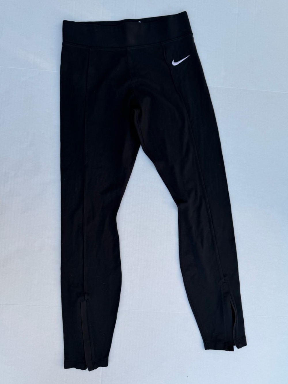 Nike Black Athletic Leggings with Swoosh sz Small